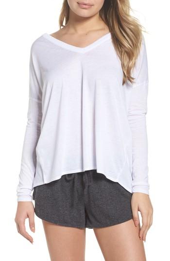 Women's Chaser Vintage Jersey Split Back Tee - White