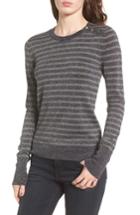 Women's Hinge Sparkle Stripe Sweater, Size - Grey