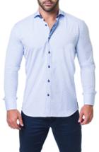 Men's Maceoo Einstein Crosswise Trim Fit Sport Shirt (m) - Blue