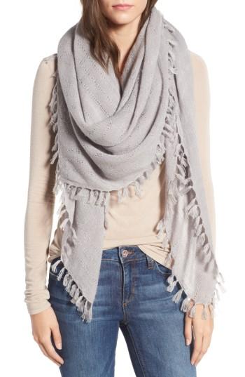 Women's Treasure & Bond Knotted Tassel Scarf, Size - Grey