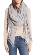 Women's Treasure & Bond Knotted Tassel Scarf, Size - Grey