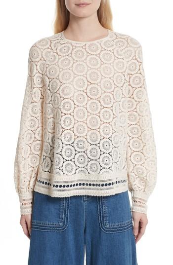 Women's See By Chloe Lace Top Us / 34 Fr - White