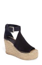 Women's Marc Fisher Ltd Annie Perforated Espadrille Platform Wedge M - Blue