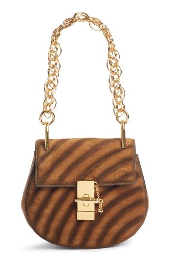 Chloe Mini Drew Bijoux Leather Shoulder Bag - Brown