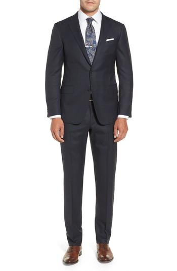 Men's Hickey Freeman Beacon Classic B Fit Check Wool & Cashmere Suit