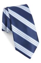 Men's Nordstrom Men's Shop Martini Stripe Silk Tie, Size - Blue