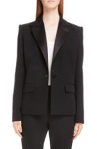 Women's Givenchy Wool Tuxedo Jacket Us / 38 Fr - Black