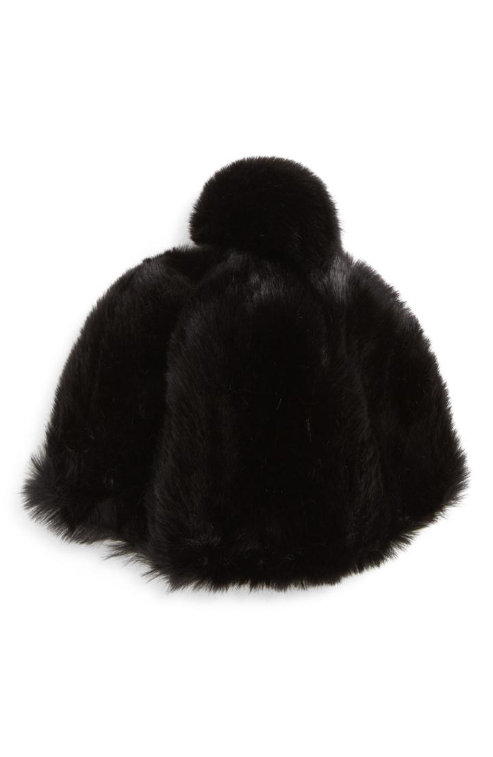 Women's Leith Faux Fur Oversized Pom Hat - Black
