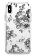 Casetify Black Floral Transparent Iphone X Case - Grey