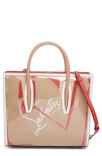 Christian Louboutin Medium Paloma Leather Tote - Brown