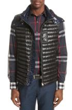 Men's Burberry Aldridge Quilted Vest With Removable Hood - Black