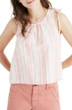 Women's Madewell Plaid Crop Swing Tank, Size - Pink