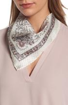 Women's Rebecca Minkoff Handkerchief Paisley Silk Scarf, Size - Beige