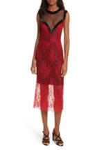 Women's Diane Von Furstenberg Beaded Lace Overlay Dress - Red
