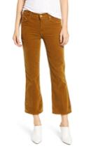 Women's Mother The Outsider Crop Bootcut Corduroy Pants - Brown