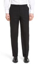 Men's Berle Flat Front Solid Wool Trousers X 30 - Black