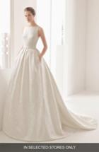 Women's Rosa Clara Nazar Floral Brocade Sleeveless Gown, Size - Ivory