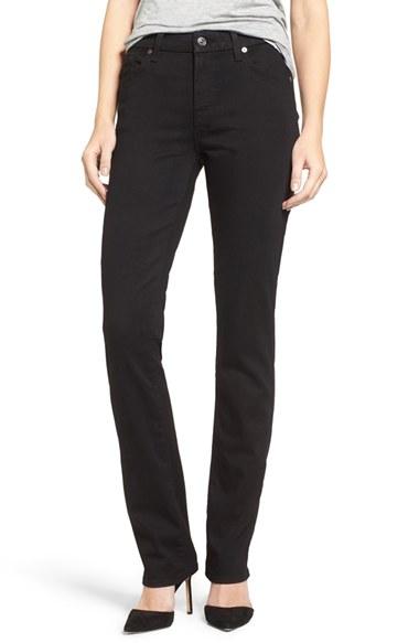 Women's 7 For All Mankind 'b(air) - Kimmie' Straight Leg Jeans - Black