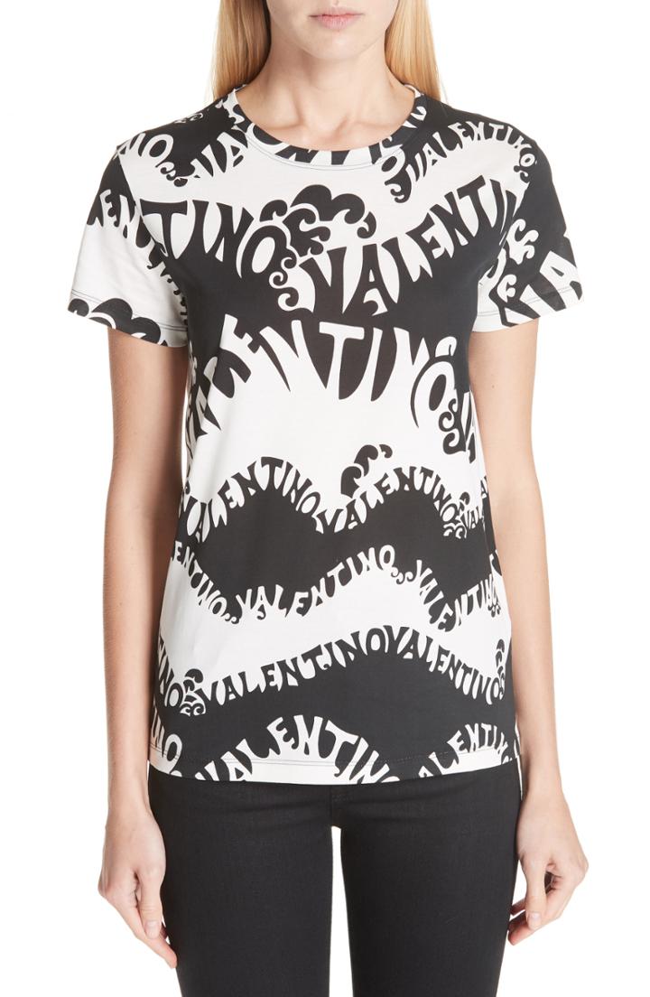 Women's Valentino Wave Logo Tee