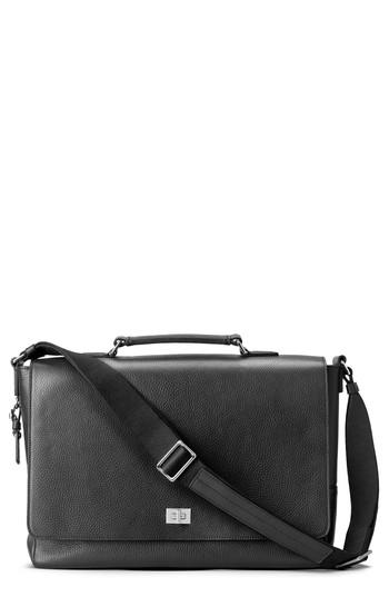 Men's Shinola Leather Messenger Bag - Black