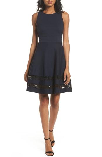 Women's Eliza J Fit & Flare Dress (similar To 14w) - Blue