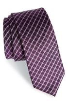 Men's The Tie Bar Check Silk Tie, Size - Purple