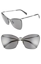 Women's Celine 61mm Cat Eye Sunglasses - Black/ Smoke