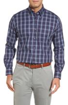 Men's Peter Millar Regular Fit Blackfoot Plaid Sport Shirt, Size - Blue