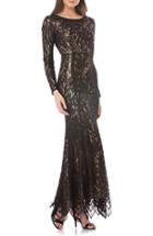 Women's Js Collections Metallic Mermaid Gown
