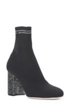 Women's Miu Miu Logo Sock Bootie .5us / 34.5eu - Black