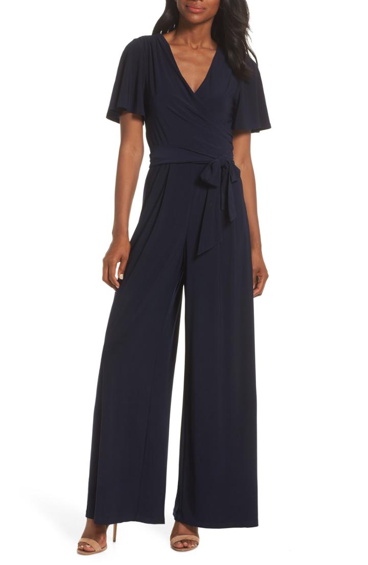 Women's Harper Rose Wrap Jumpsuit - Blue