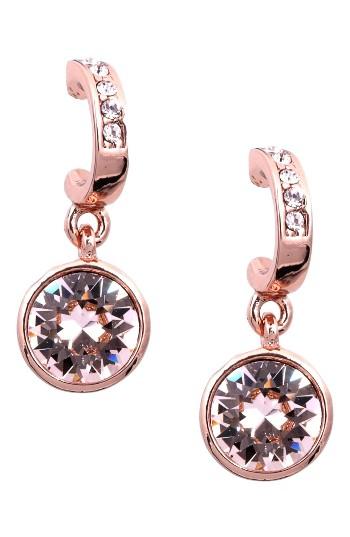 Women's Givenchy Crystal Hoop Drop Earrings