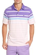 Men's Vineyard Vines Stripe Polo - Purple