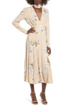 Women's Afrm Quinn Wrap Midi Dress - Beige