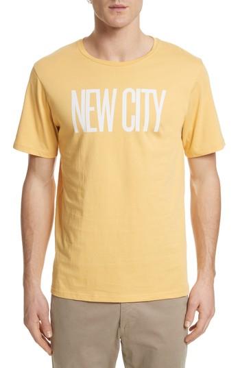 Men's Saturdays Nyc New City Graphic T-shirt - Yellow