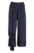Women's Clu Tie Detail Crop Pants - Blue