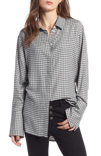 Women's Treasure & Bond Glen Plaid Shirt, Size - Ivory