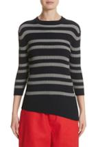 Women's Sofie D'hoore Slant Hem Stripe Sweater Us / 34 Fr - Blue