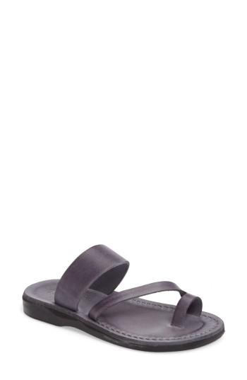 Women's Jerusalem Sandals 'zohar' Leather Sandal Us / 38eu - Grey