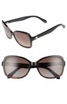 Women's Kate Spade New York Ayleen 56mm Polarized Sunglasses - Black Havana