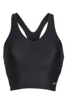 Women's Nike Ribbed Midkini Top - Black