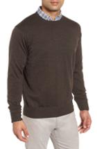 Men's Peter Millar Crown Wool & Silk Sweater, Size - Metallic