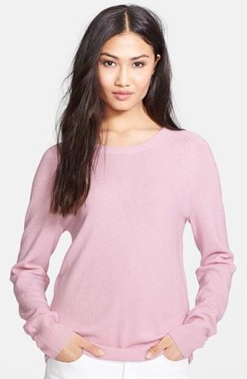 Women's Equipment 'sloane' Crewneck Cashmere Sweater Cool Pink