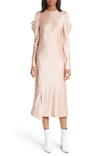 Women's Tibi Celestia Drape Sleeve Midi Dress - Pink