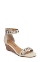 Women's Lucky Brand Jorey Ankle Strap Wedge Sandal M - White