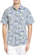 Men's Tommy Bahama Between Two Fronds Standard Fit Print Sport Shirt, Size - Blue