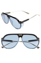 Women's Dior Diorclub3s 61mm Pilot Sunglasses - Black/ Blue