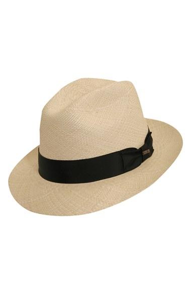 Men's Scala Straw Trilby - White