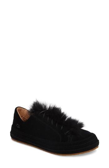 Women's Ugg Blake Genuine Shearling Sneaker M - Black