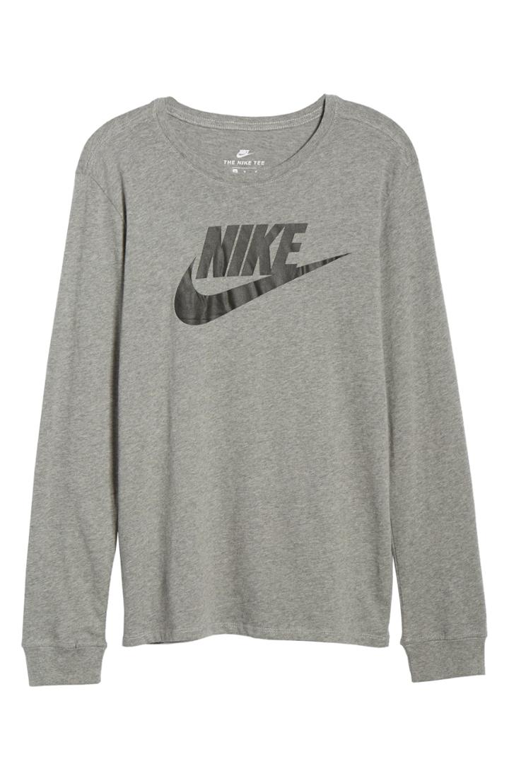 Men's Nike Futura Icon Long Sleeve T-shirt - Grey